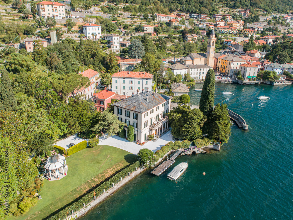 George Clooney house, Villa Oleandra, village of Laglio on Como lake in Italy
