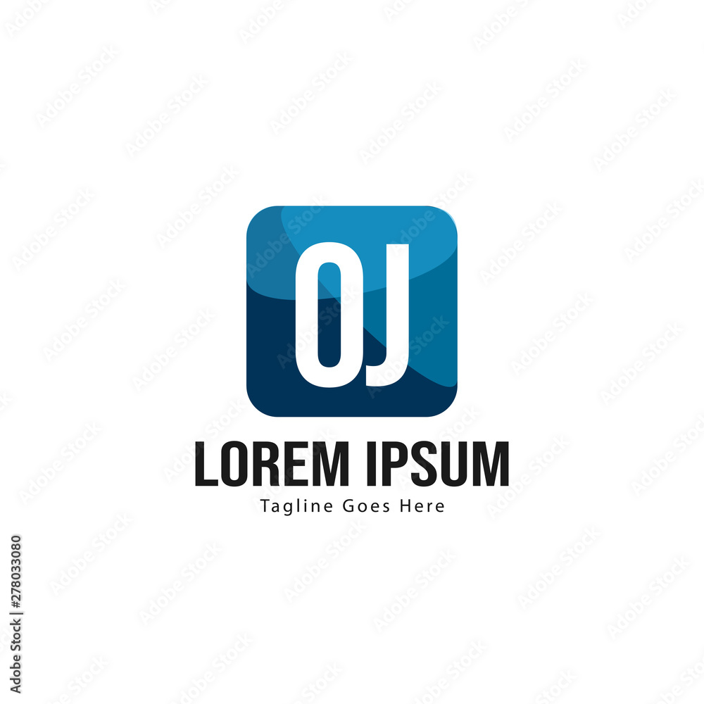 Initial OJ logo template with modern frame. Minimalist OJ letter logo vector illustration Initial OJ logo template with modern frame. Minimalist OJ letter logo vector illustration