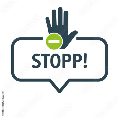 Speech bubble STOPP Vector Illustration