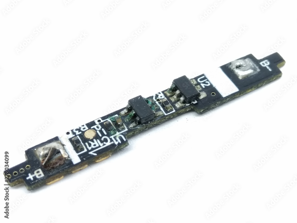 A picture of micro chip isolated on white background A picture of micro chip isolated on white background