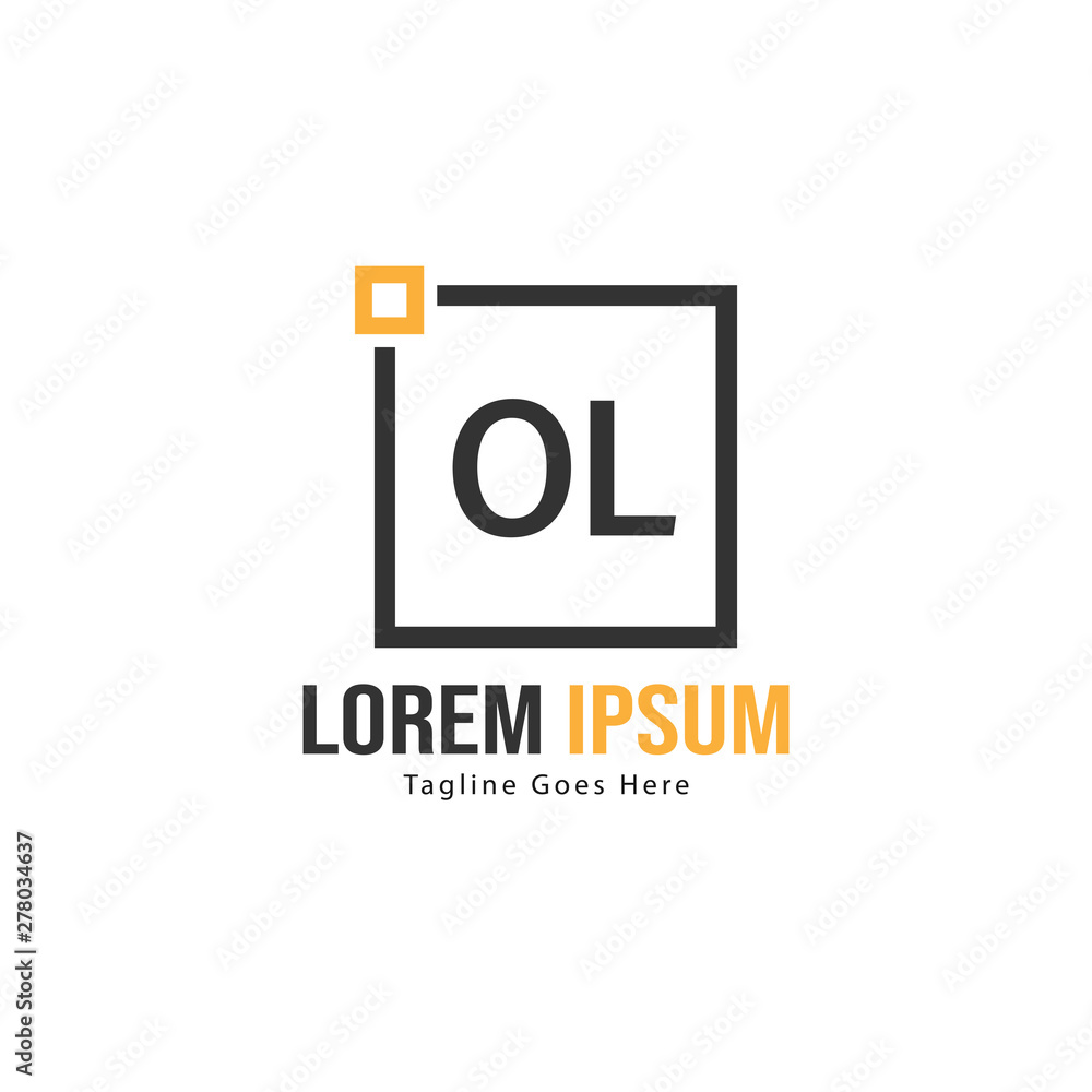 Initial OL logo template with modern frame. Minimalist OL letter logo vector illustration Initial OL logo template with modern frame. Minimalist OL letter logo vector illustration