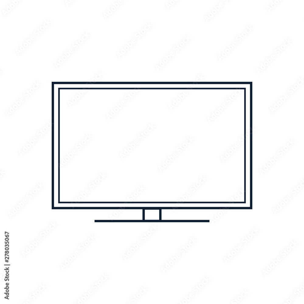 Monitor line icon, Smart TV.Vector Illustration Monitor line icon, Smart TV.Vector Illustration