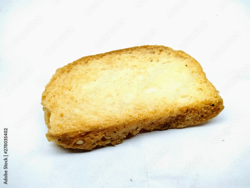 A picture of rusk isolated on white background A picture of rusk isolated on white background