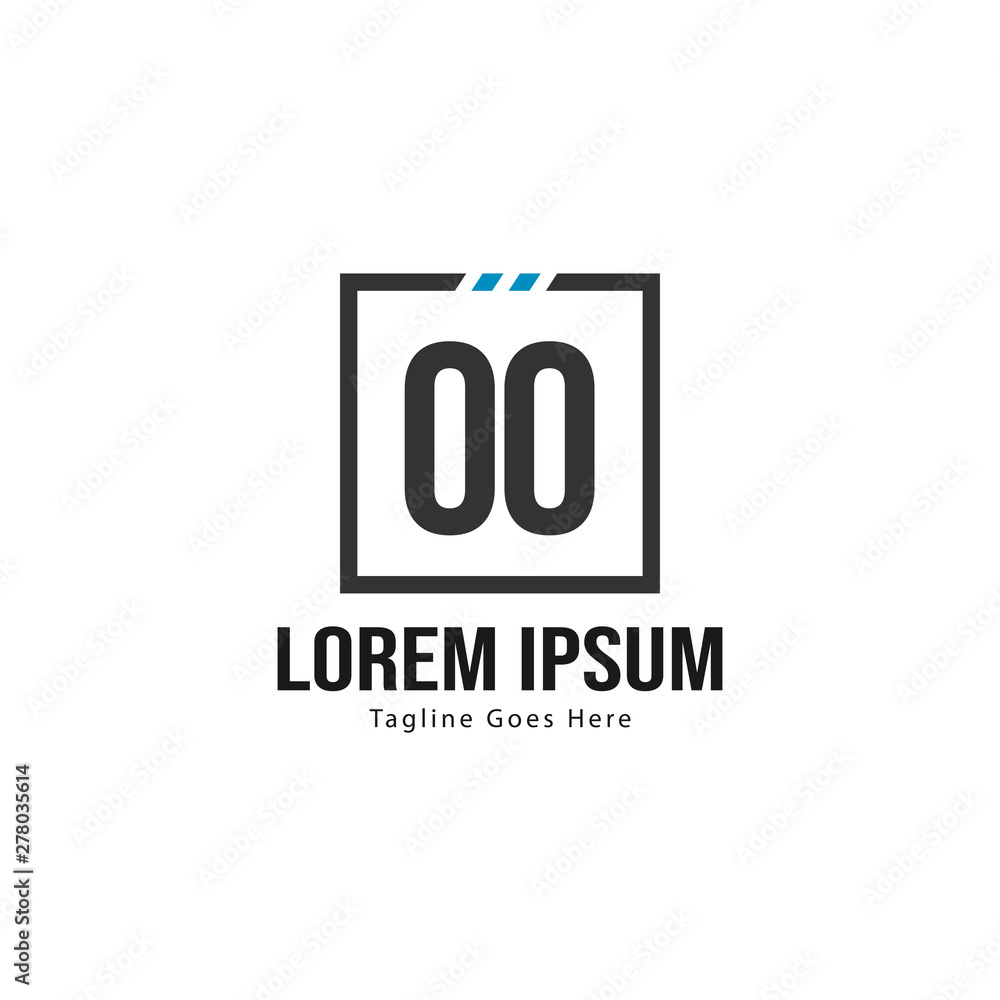 Initial OO logo template with modern frame. Minimalist OO letter logo vector illustration Initial OO logo template with modern frame. Minimalist OO letter logo vector illustration