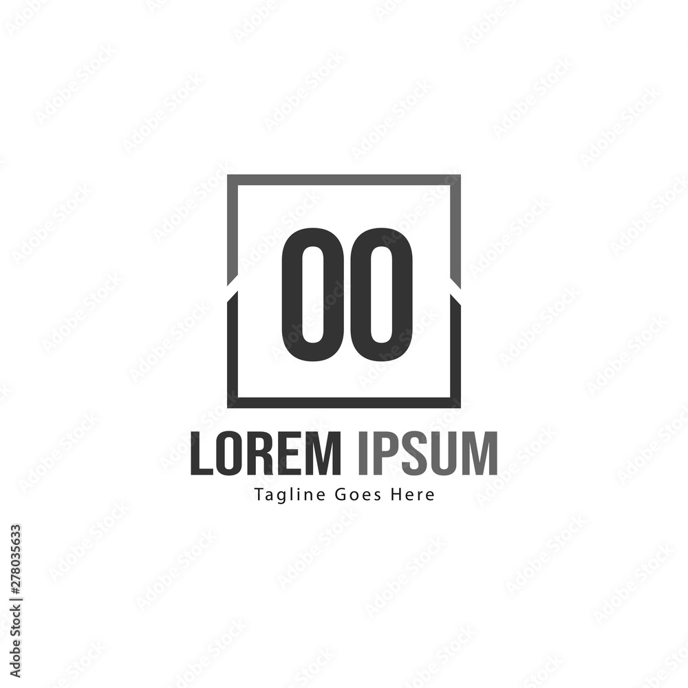 Initial OO logo template with modern frame. Minimalist OO letter logo vector illustration Initial OO logo template with modern frame. Minimalist OO letter logo vector illustration