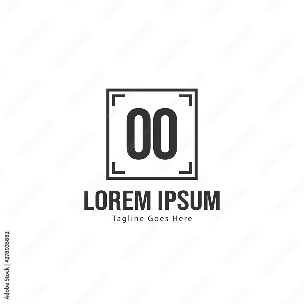 Initial OO logo template with modern frame. Minimalist OO letter logo vector illustration Initial OO logo template with modern frame. Minimalist OO letter logo vector illustration