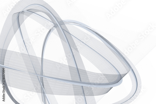 Fototapeta Naklejka Na Ścianę i Meble -  The transparent waving lines, element backgrounds, 3d rendering.