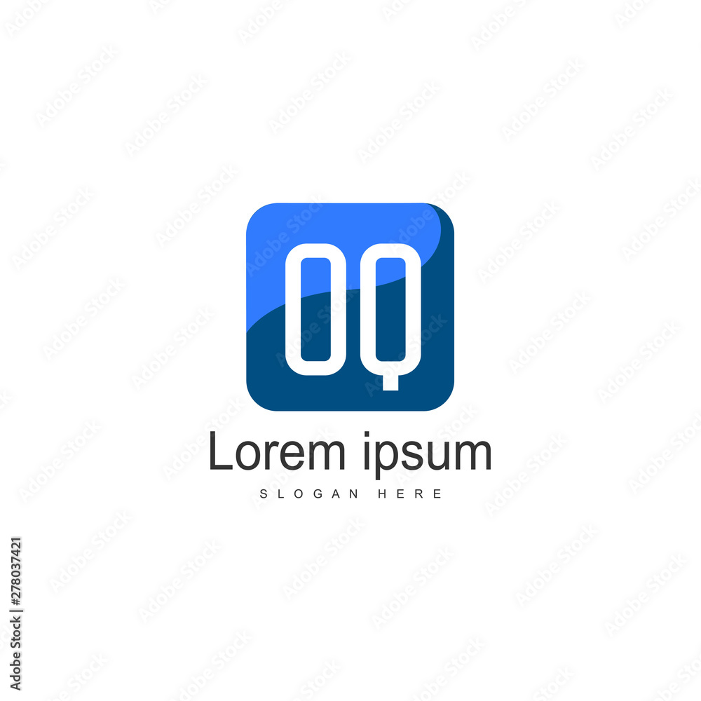 Initial OQ logo template with modern frame. Minimalist OQ letter logo vector illustration Initial OQ logo template with modern frame. Minimalist OQ letter logo vector illustration