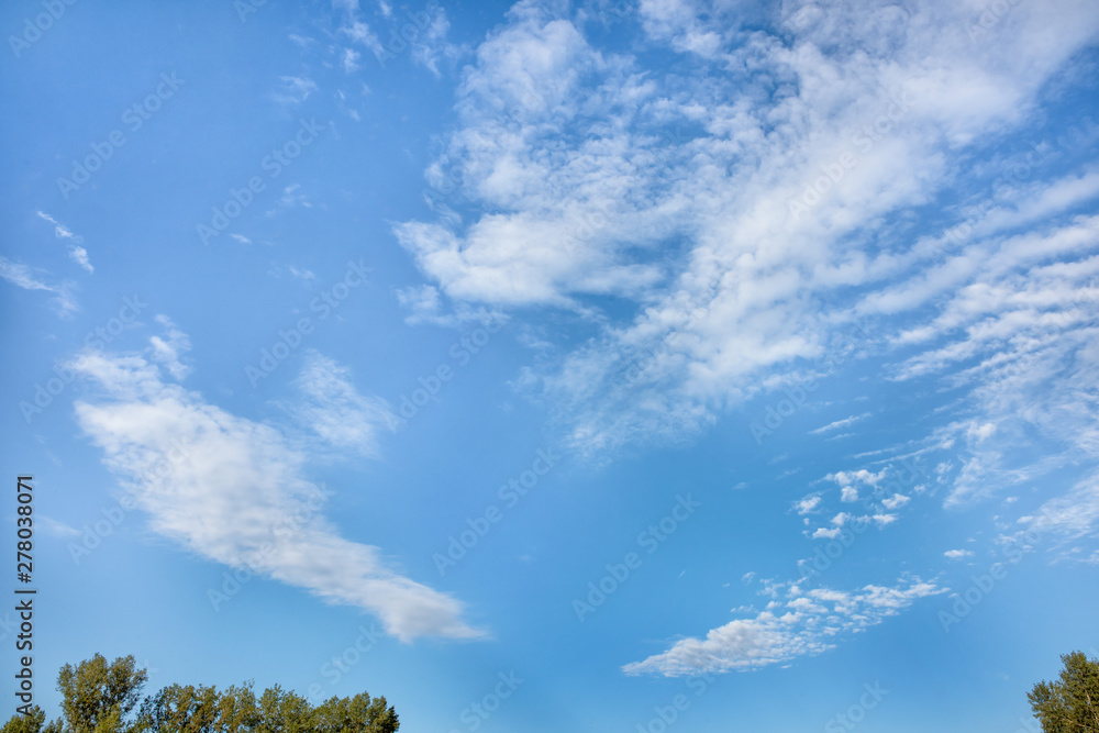 White clouds on background of blue sky wallpaper
