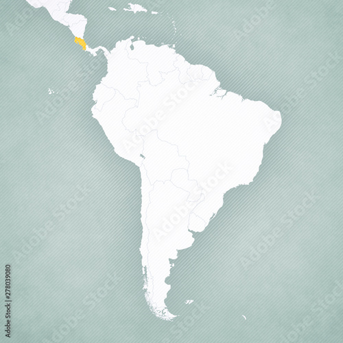 Map of South America - Costa Rica