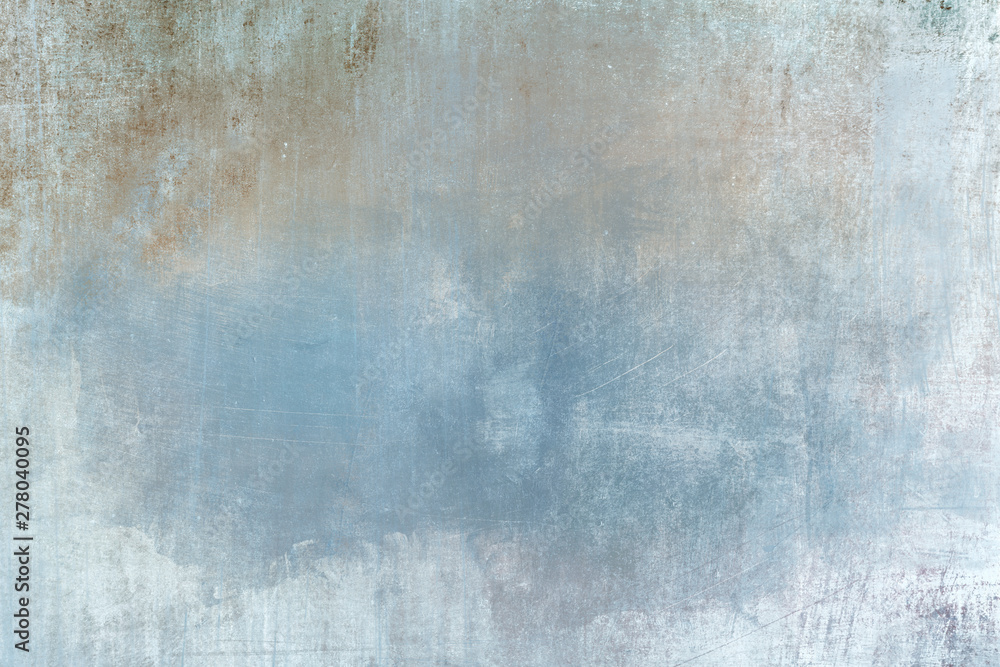 Distressed blue grungy wall background