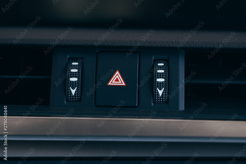 car interior - devices, the concept of driving Modern car interior button car interior - devices, the concept of driving Modern car interior button