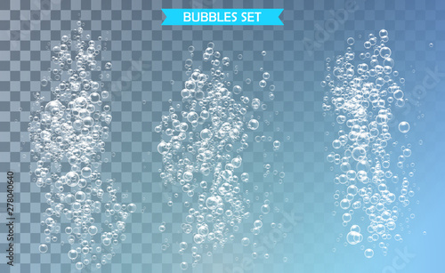 Bubbles under water vector illustration on transparent background