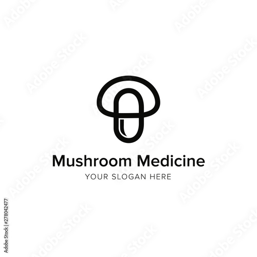 mushroom medicine logo design