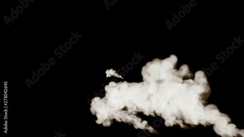 3d render of smoke isolated on black background. 43 photo