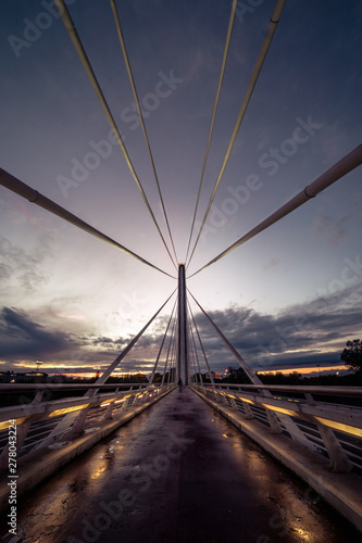 Alamillo bridge during sunset photo