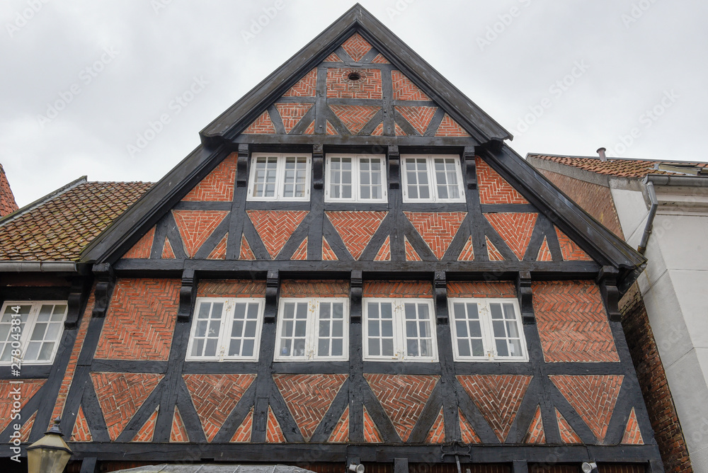House at the traditional historic village of Ribe on Jutland in Denmark