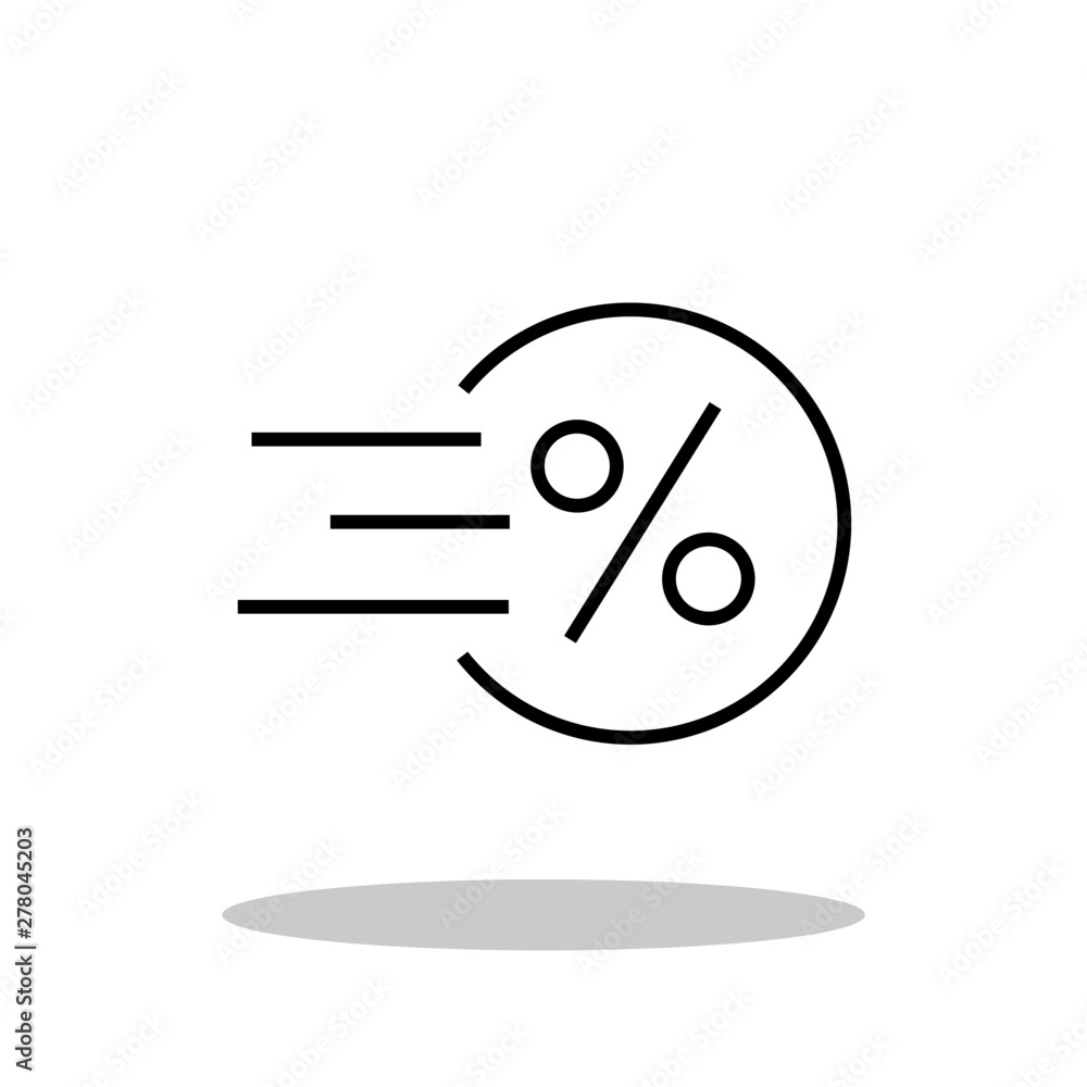 Loan icon in flat style. Interest rate symbol for your web site design, logo, app, UI Vector EPS 10. Loan icon in flat style. Interest rate symbol for your web site design, logo, app, UI Vector EPS 10.