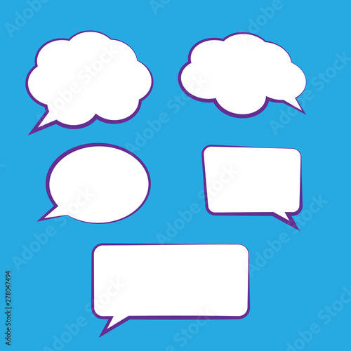 Set of speech bubbles. Cloud bubble speech for communication