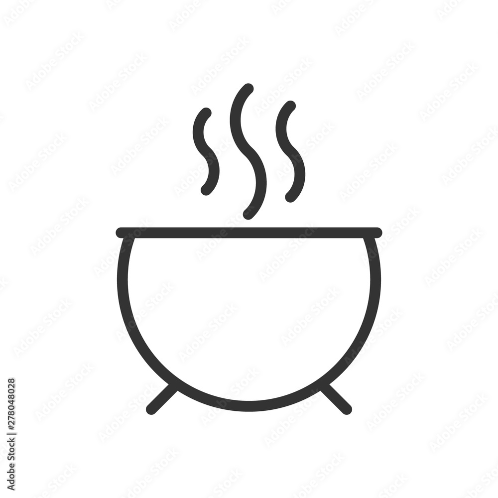 cauldron cooking outline ui web icon. cauldron vector icon for web, mobile and user interface design isolated on white background cauldron cooking outline ui web icon. cauldron vector icon for web, mobile and user interface design isolated on white background