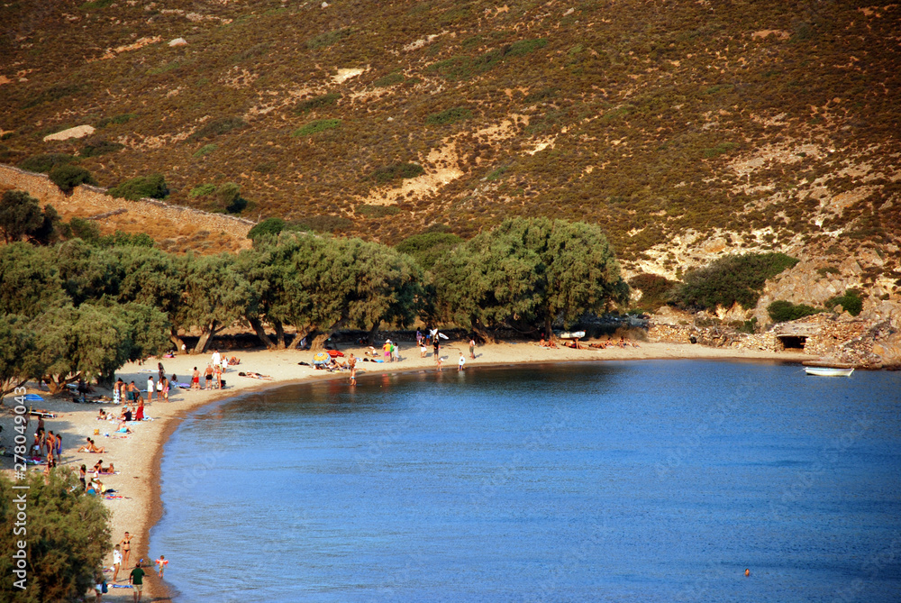 At the beach at Patmos Island in Greece