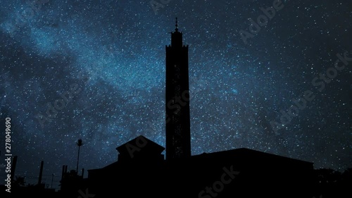 Tangier Grand Mosque by Night with Stars and Milky Way in Background, Tangier