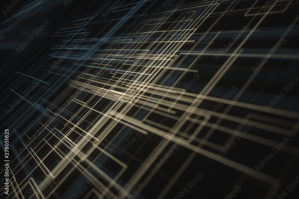 Glowing big data lines and technological background, 3d rendering. Glowing big data lines and technological background, 3d rendering.