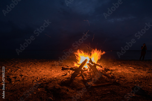  Bonfire on the beach Views around the small Caribbean island of Curacao