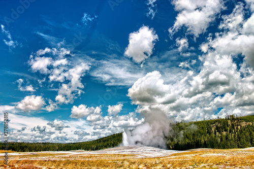 old Faithful geyser erupts