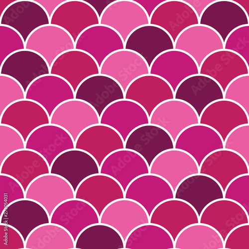 Vector Pink Fish Scales Seamless Repeat Background Pattern