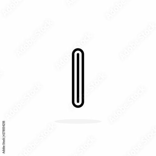 Vector Logo Letter I Rounded Lines