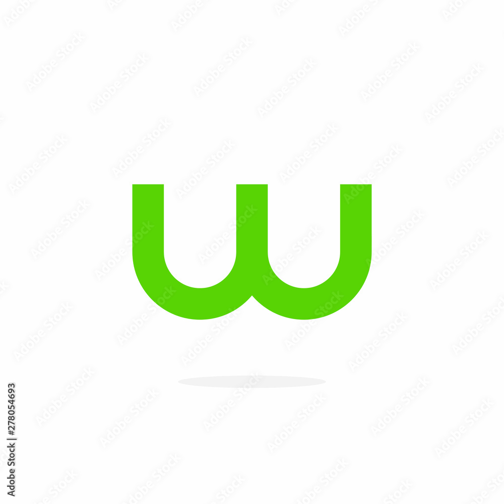 Vector Logo Letter W Round Sans Serif Lowercase Vector Logo Letter W Round Sans Serif Lowercase