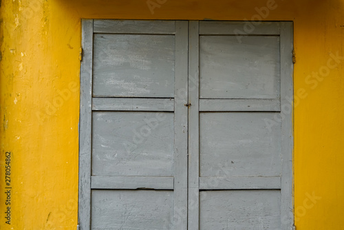 windows wood green Vintage and yellow wall texture