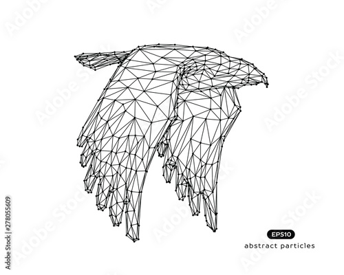 Vector abstract illustration of eagle. You can easily change color.