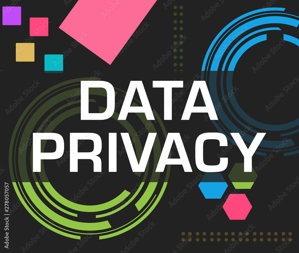 Data Privacy Dark Colorful Technology Background Square Data Privacy Dark Colorful Technology Background Square