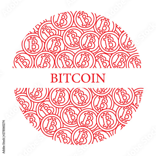 Bitcoins. Digital currency. Blockchain technology.