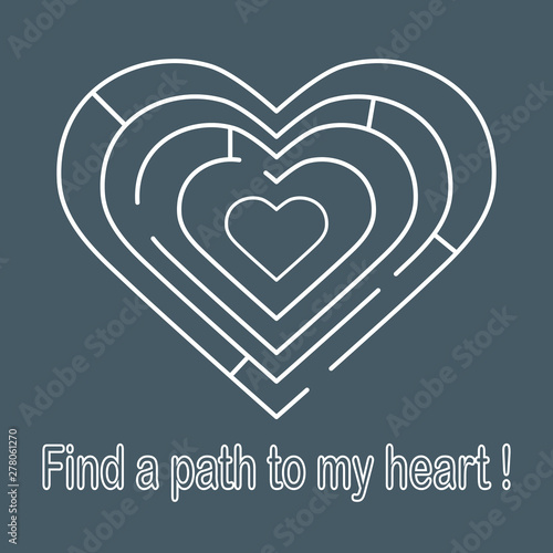 Labyrinth to the heart. Valentine's Day