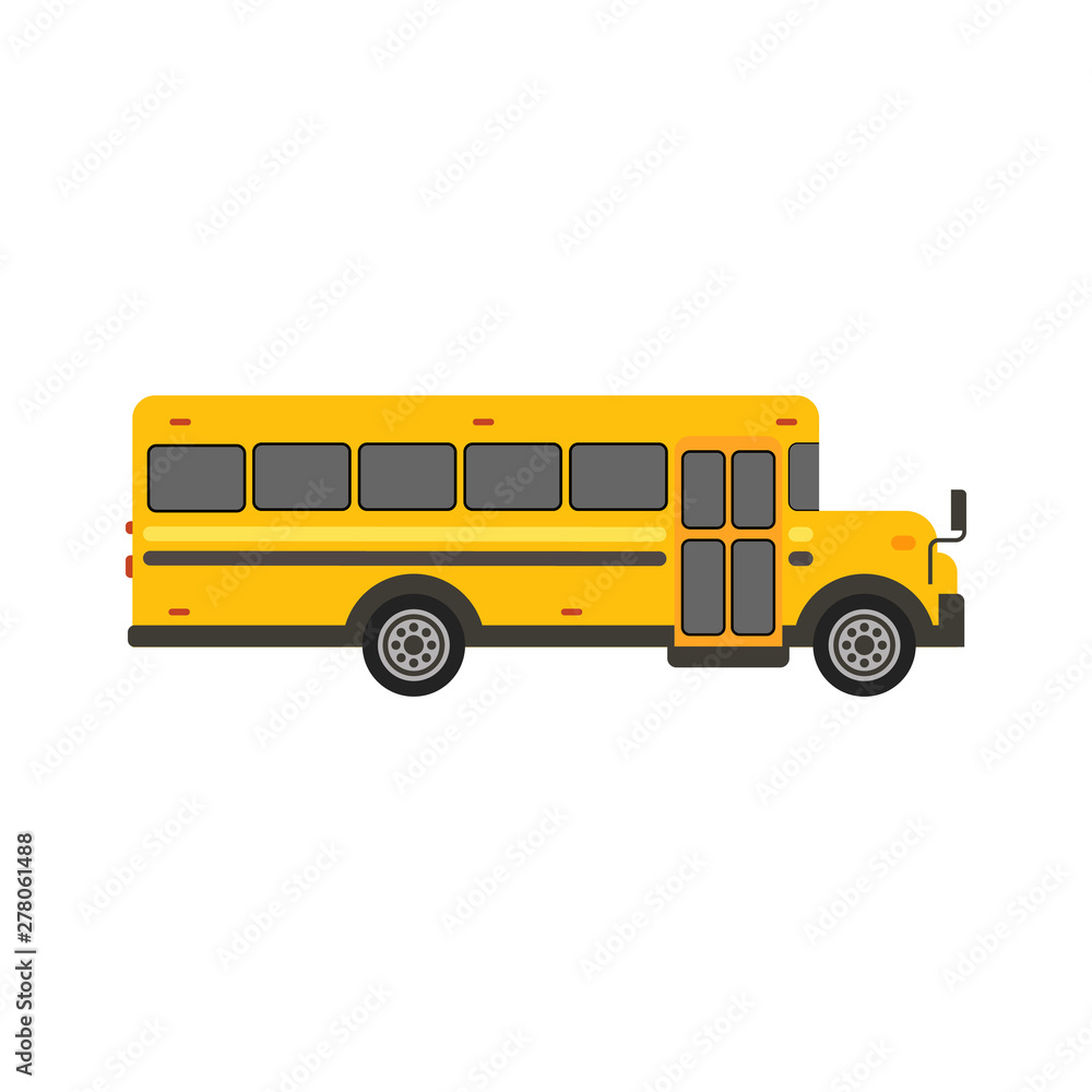 School bus flat style. Vector eps10
