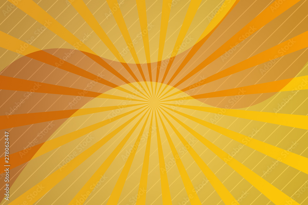Fototapeta premium abstrakcyjny, pomarańczowy, słońce, światło, żółty, projekt, ilustracja, tapeta, tła, tekstura, lato, jasny, sztuka, wzór, kolor, grafika, fala, gorący, czerwony, światło słoneczne, linie, tło, linia, połysk