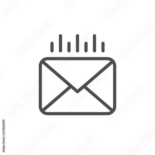 Mail sending line outline icon