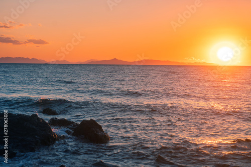 beauty summer sunset at the sea