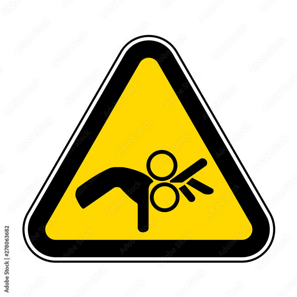 Beware Roller Symbol Sign Isolate On White Background,Vector Illustration EPS.10 Beware Roller Symbol Sign Isolate On White Background,Vector Illustration EPS.10