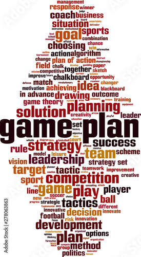 Game plan word cloud