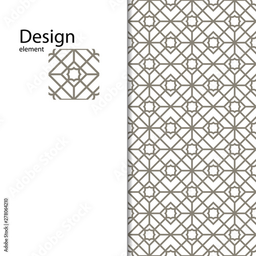 Bilde på lerret Traditional Arabic seamless geometric pattern for your design, laser cutting, stamping on leather, cardboard, paper