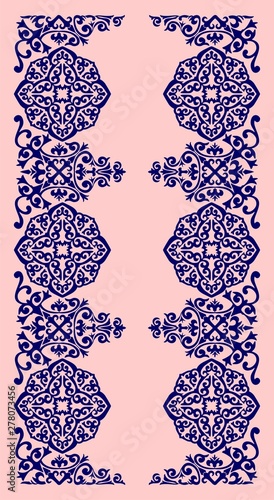 Carpet with beautiful oriental ornaments