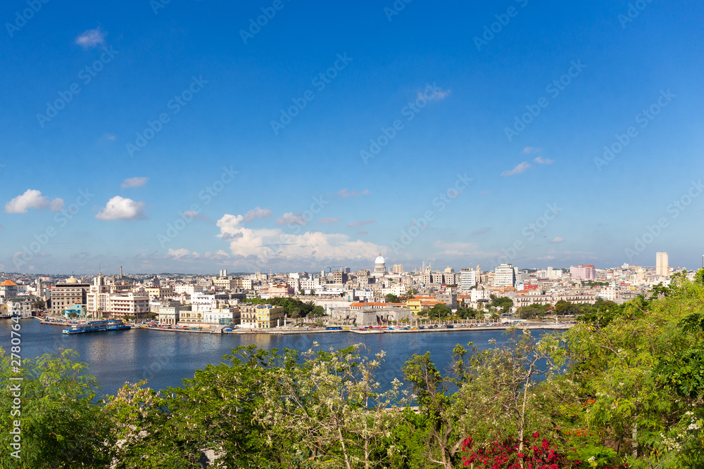 Panoramic views of Havana Cuba