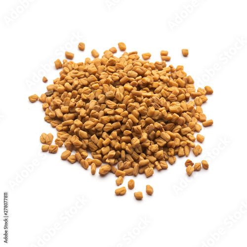 fenugreek isolated in a pile