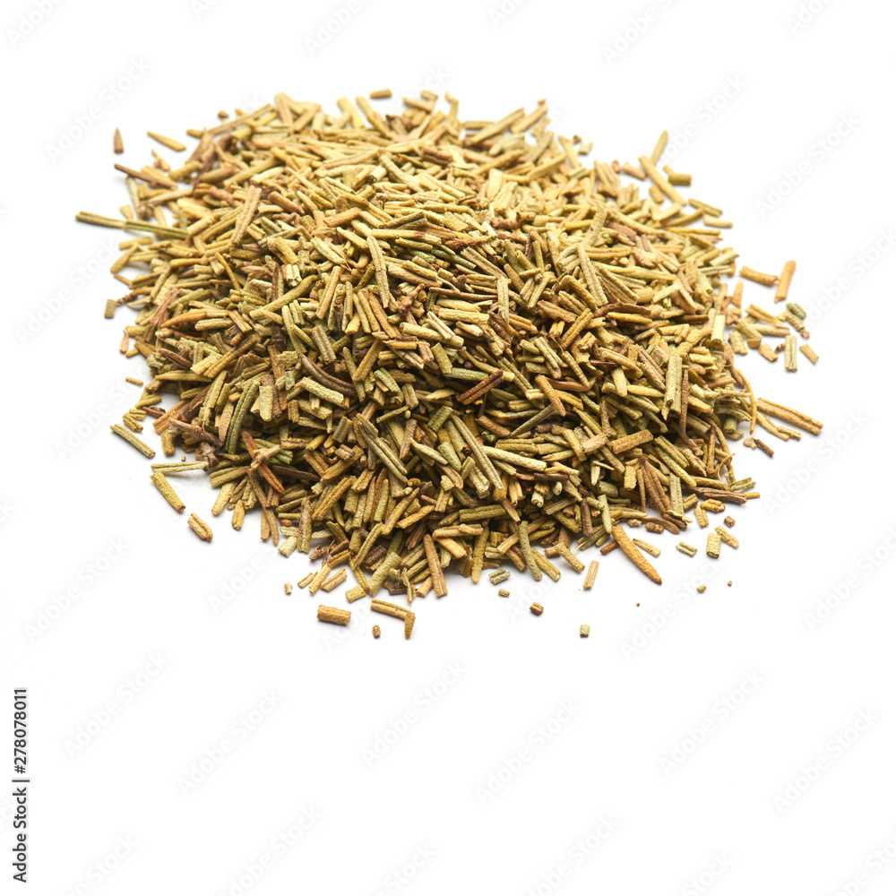 rosemary dried isolated pile rosemary dried isolated pile