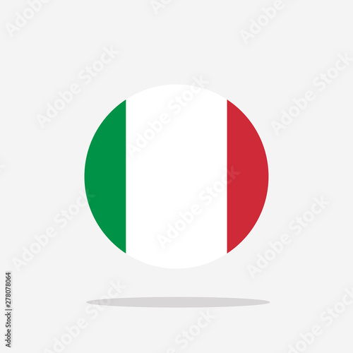 Italy Flag icon sign template color editable. Italy national symbol vector illustration for graphic and web design.