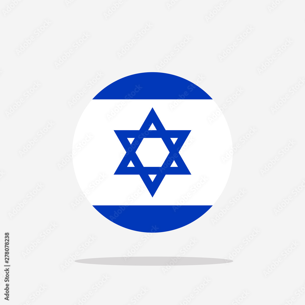 Israel Flag icon sign template color editable. Israel national symbol vector illustration for graphic and web design. Israel Flag icon sign template color editable. Israel national symbol vector illustration for graphic and web design.